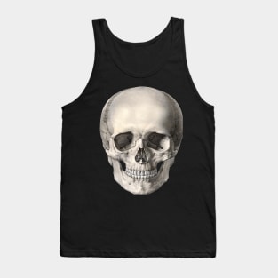 Vintage Science, Antique Human Anatomy Skull Tank Top